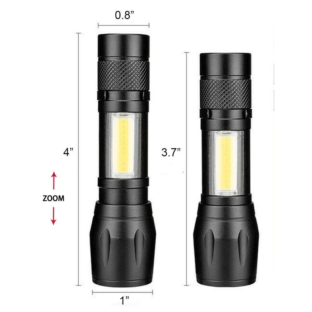 Compact USB Rechargeable Tactical LED Flashlight Super Bright Mini Torch With 3 Modes 5