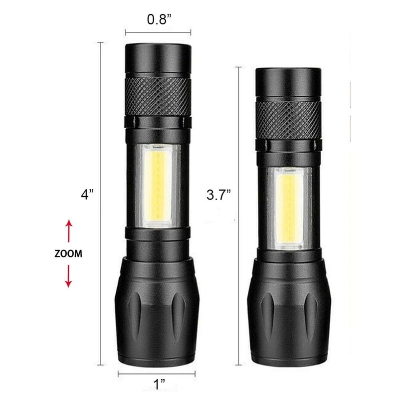 Compact USB Rechargeable Tactical LED Flashlight Super Bright Mini Torch With 3 Modes 5