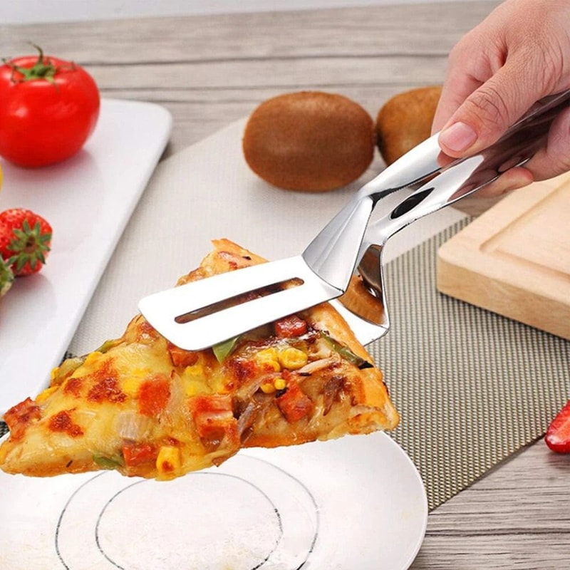 Stainless Steel Steak Tongs Clip Multi Functional Kitchen Tool For Meat Bread 2