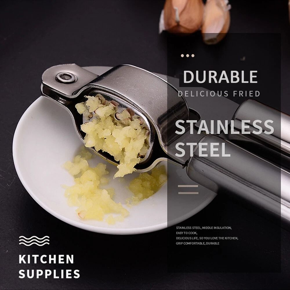 Stainless Steel Garlic Press Crusher Squeezer Professional Kitchen Tool For Effortless Garlic Prepa 6