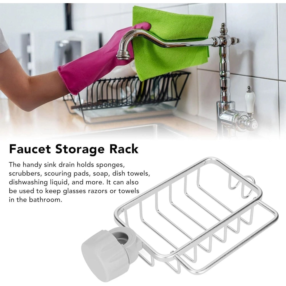 Space Saving Drain Rack Storage Shelf Kitchen Bathroom Sink Organizer 7