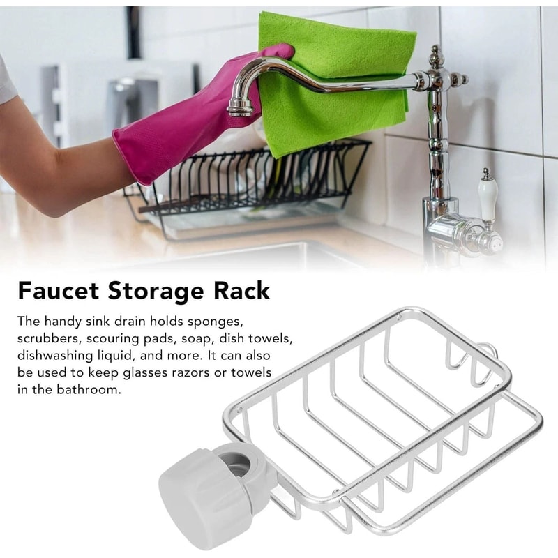 Space Saving Drain Rack Storage Shelf Kitchen Bathroom Sink Organizer 7