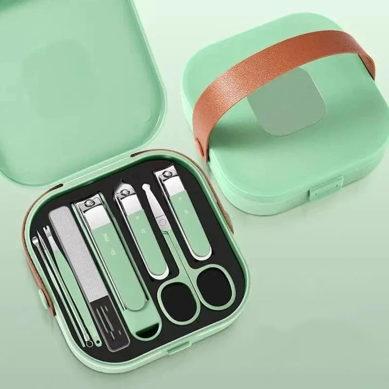 Manicure Pedicure Set Nail Clippers And Cuticle Grooming Kit With Ear Pick Cleaner Case 0