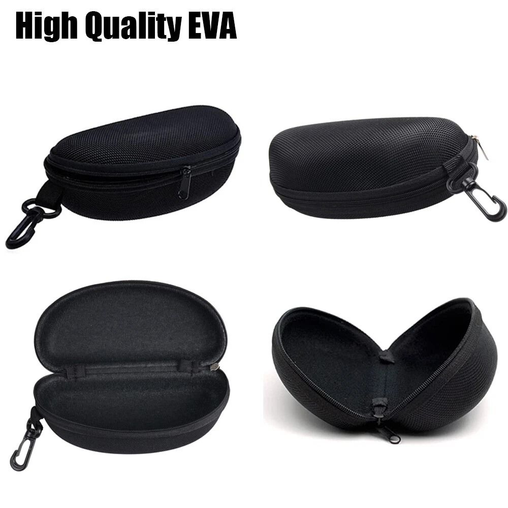 Hard Eyeglass Case With Zipper And Belt Clip Portable Sunglasses Protector 5