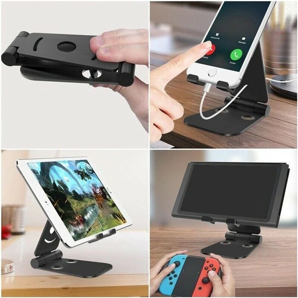 Adjustable Desktop Phone Tablet Stand For IPhone IPad Non Slip Cradle Mount For Desk Use 2