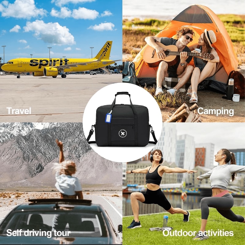 Compact Gym Bag Organizer With Travel Waist Pouch And Belt Storage 6