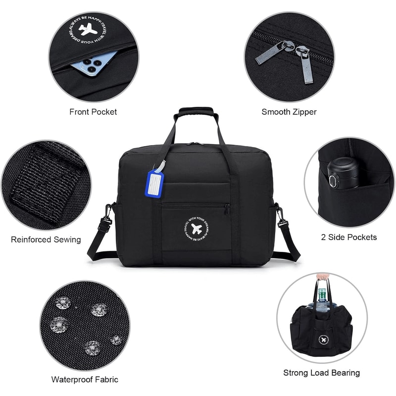 Compact Gym Bag Organizer With Travel Waist Pouch And Belt Storage 7