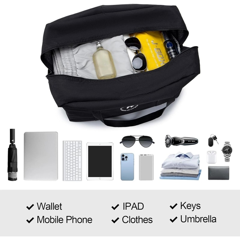 Compact Gym Bag Organizer With Travel Waist Pouch And Belt Storage 5