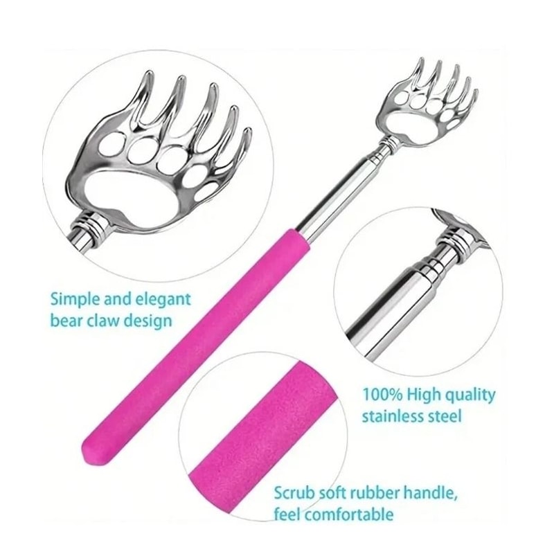 Bear Claw Telescoping Back Scratcher With Rubber Handle Ideal Gift For Comfort Relief 3