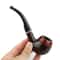Dark Red Wooden Smoking Pipe For Tobacco Cigars Durable Stylish New 8