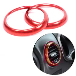 premium red interior vent trim ring for seat leon mk2 dashboard