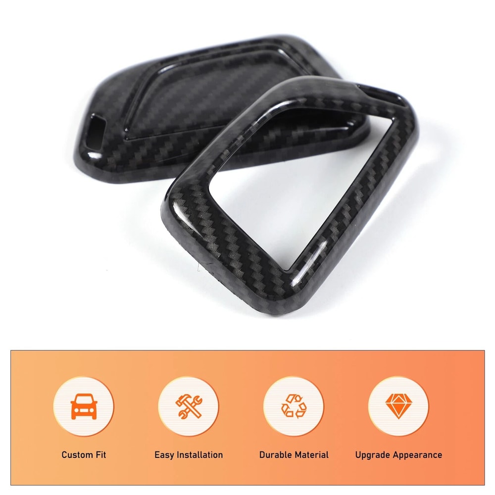 Premium ABS Carbon Fiber Key Fob Cover For Corvette C8 Sleek Protection Style 3