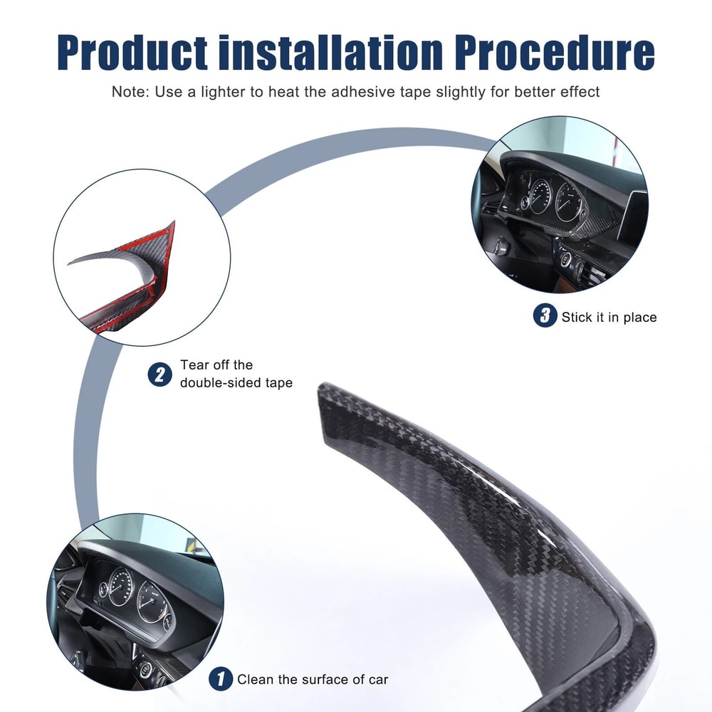 Real Carbon Fiber Dashboard Trim For BMW Premium Interior Upgrade 7