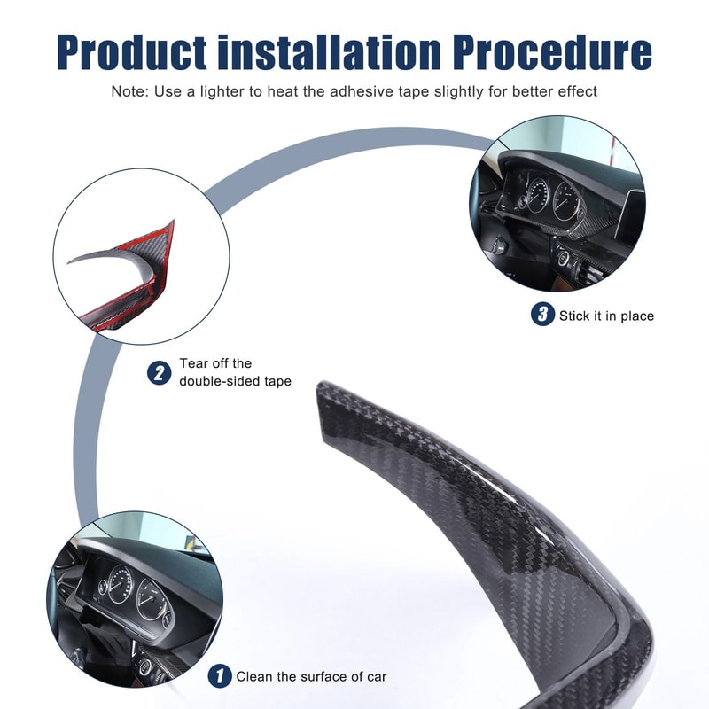 Real Carbon Fiber Dashboard Trim For BMW Premium Interior Upgrade 7
