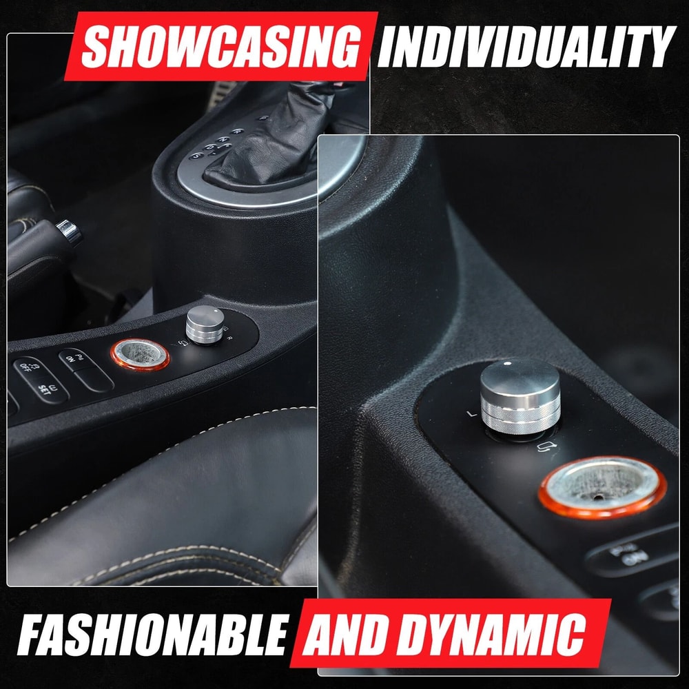 Premium Aluminum Rearview Knob Trim Ring For Seat Leon MK2 Mirror Upgrade 5