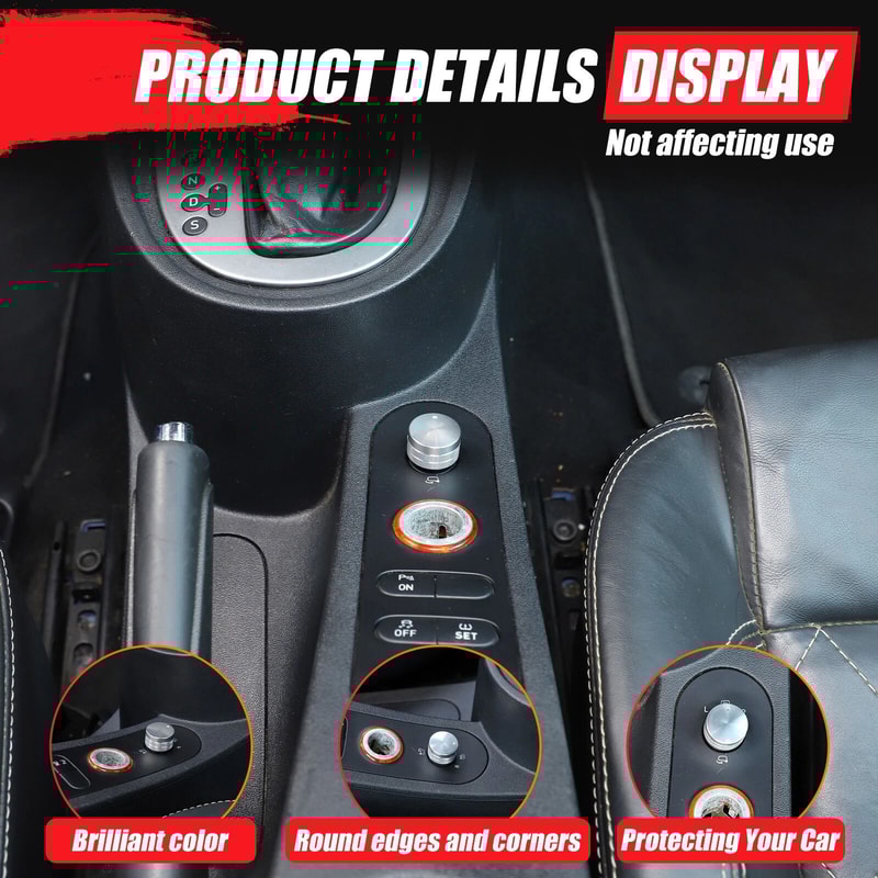 Premium Aluminum Rearview Knob Trim Ring For Seat Leon MK2 Mirror Upgrade 6