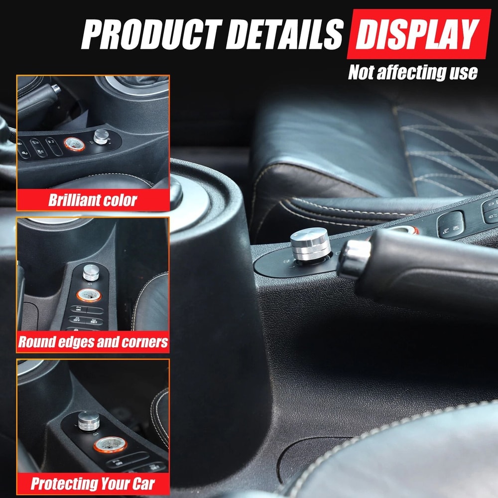 Premium Aluminum Rearview Knob Trim Ring For Seat Leon MK2 Mirror Upgrade 7