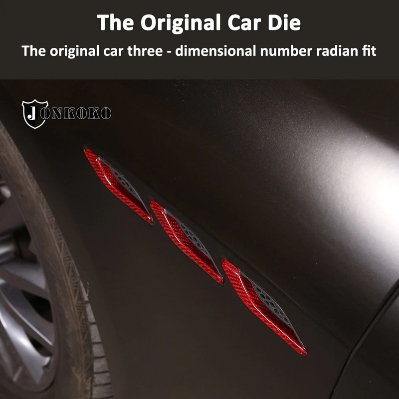 Red Carbon Fiber Air Vent Cover For Maserati Ghibli Side Fender Trim Upgrade 5