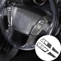 carbon fiber steering wheel button cover trim for nissan titan interior car upgrade
