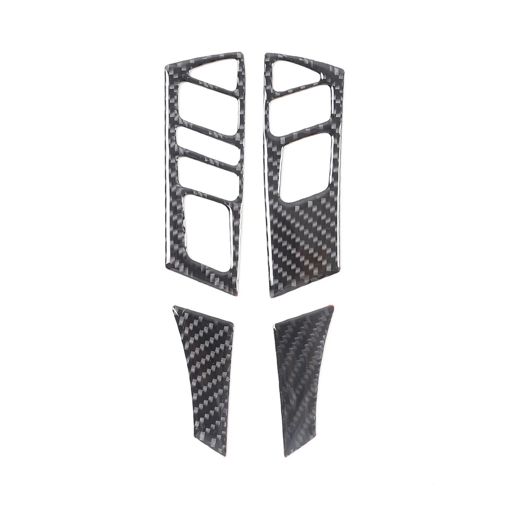 Carbon Fiber Steering Wheel Button Cover Trim For Nissan Titan Interior Car Upgrade 5