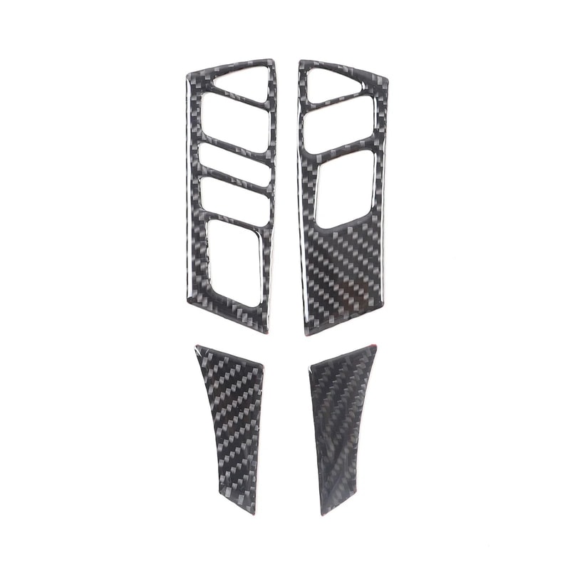 Carbon Fiber Steering Wheel Button Cover Trim For Nissan Titan Interior Car Upgrade 5