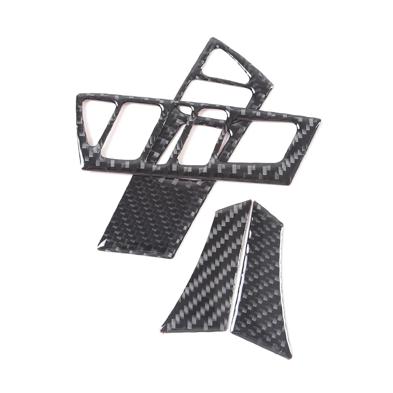 Carbon Fiber Steering Wheel Button Cover Trim For Nissan Titan Interior Car Upgrade 7