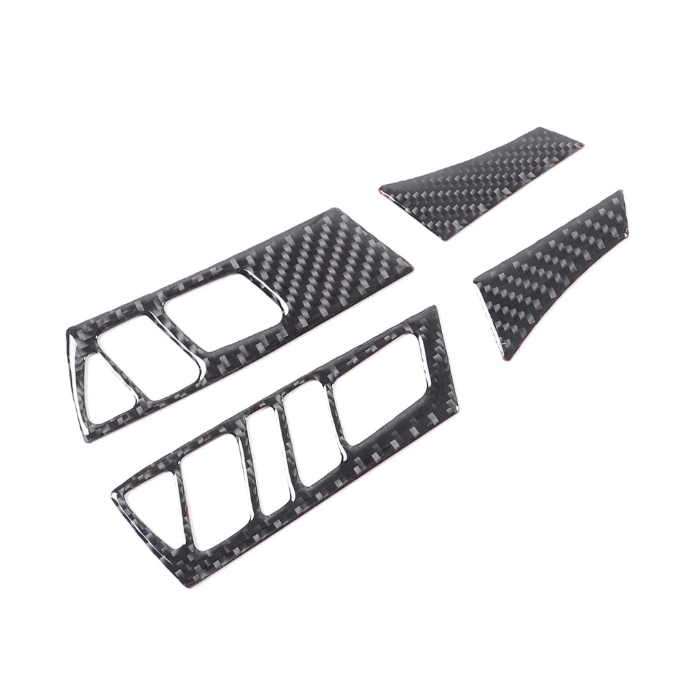 Carbon Fiber Steering Wheel Button Cover Trim For Nissan Titan Interior Car Upgrade 8