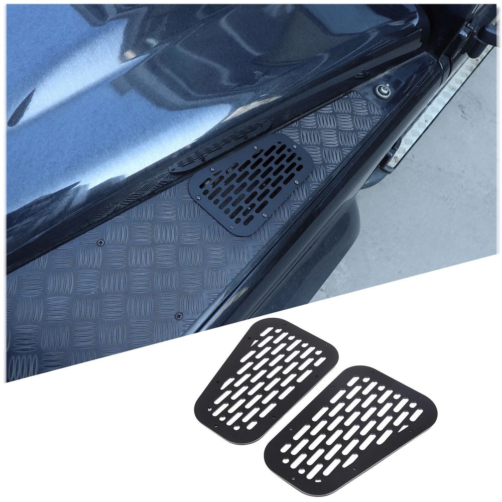 Black Alloy Front Hood Air Vent Cover Trim For Land Rover Defender Durable Alloy Design Enhances St 5