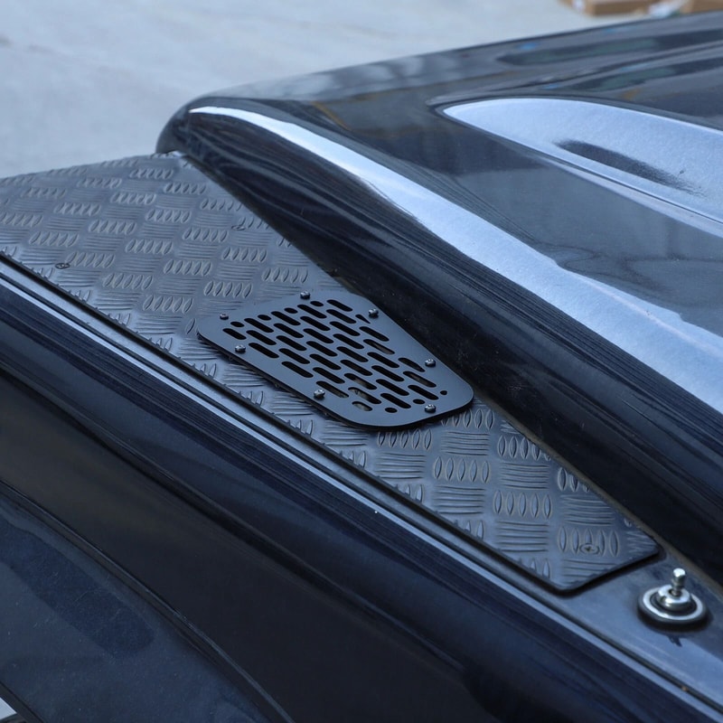 Black Alloy Front Hood Air Vent Cover Trim For Land Rover Defender Durable Alloy Design Enhances St 14