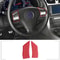 Red Carbon Fiber Steering Wheel Button Cover Trim For Corvette C6 10