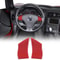 Red Carbon Fiber Steering Wheel Button Cover Trim For Corvette C6 0