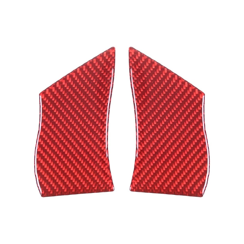 Red Carbon Fiber Steering Wheel Button Cover Trim For Corvette C6 5
