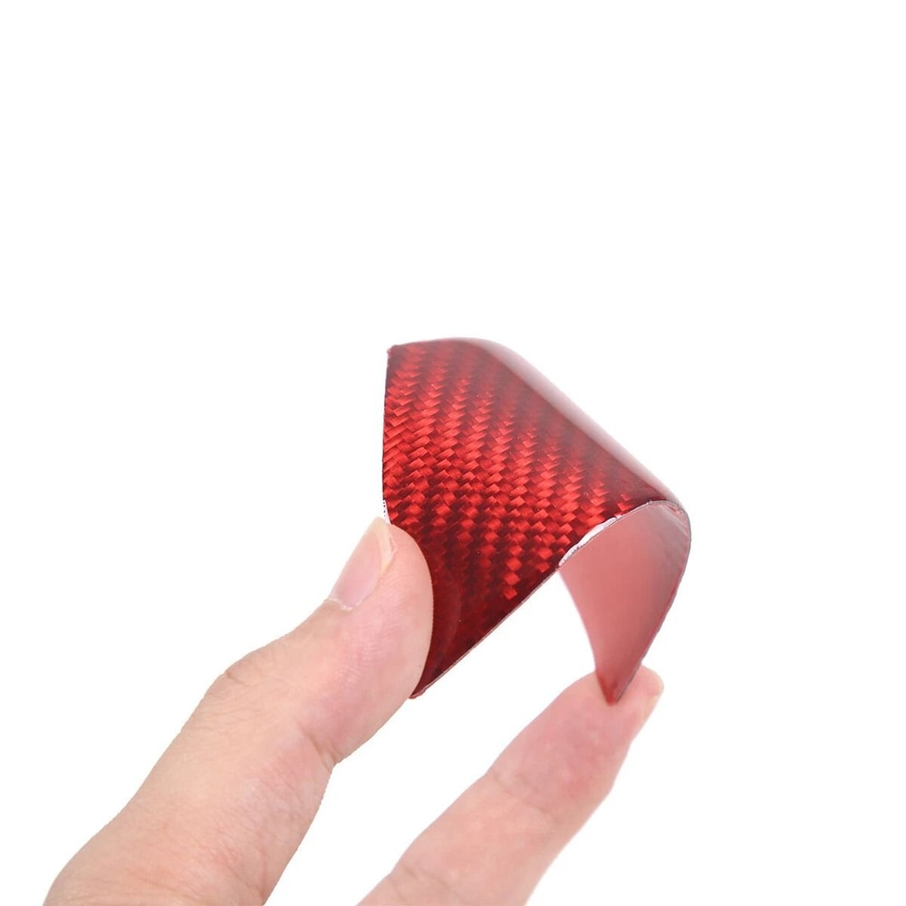 Red Carbon Fiber Steering Wheel Button Cover Trim For Corvette C6 7