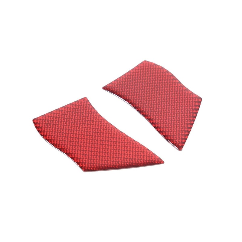 Red Carbon Fiber Steering Wheel Button Cover Trim For Corvette C6 8