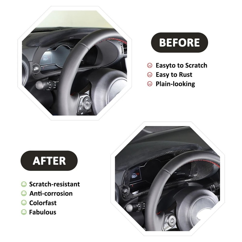 Real Carbon Fiber Tachometer Frame Cover Trim For GR86Subaru BRZ Upgrade Your Interior 7