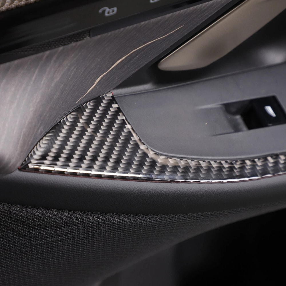 Carbon Fiber Inner Door Armrest Trim Cover For BMW 5 Series G60 I5 Premium Custom Fit 2