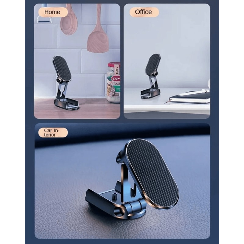 Universal Magnetic Car Mount 360 Rotating Foldable Dashboard Phone Holder 5