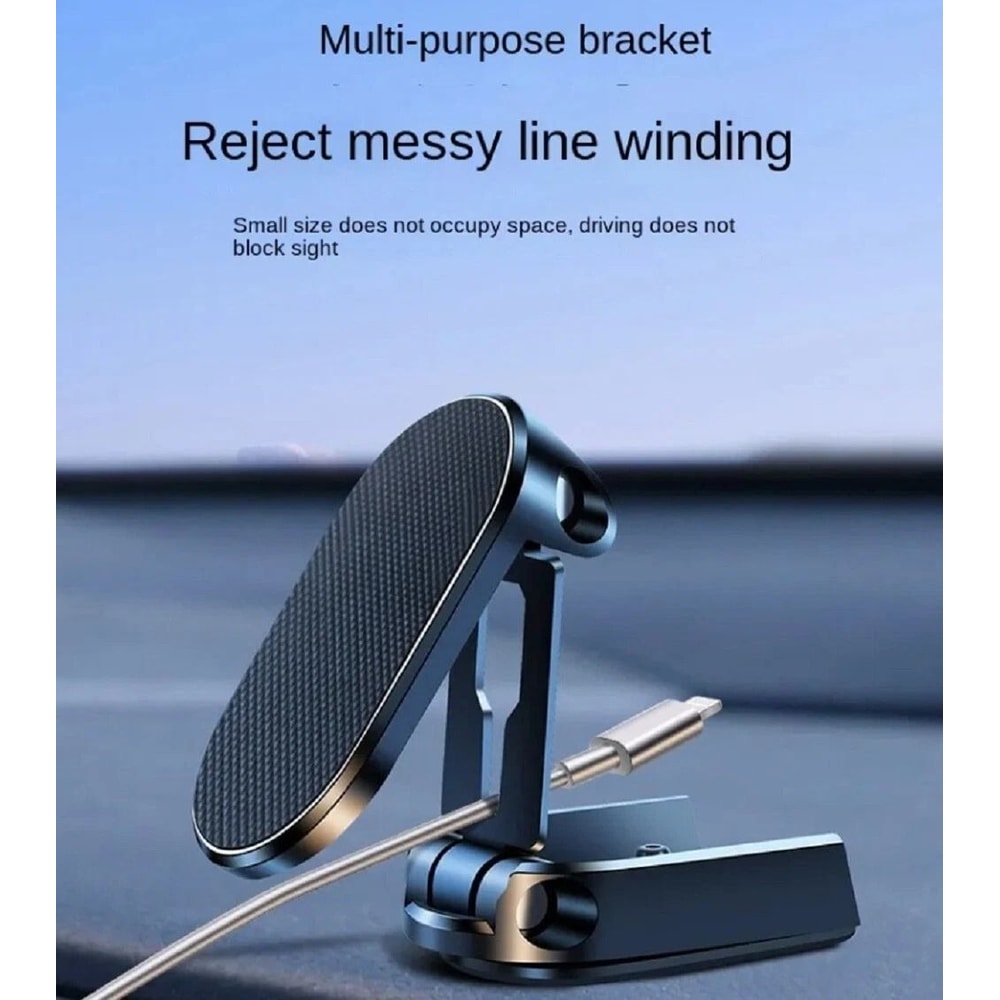 Universal Magnetic Car Mount 360 Rotating Foldable Dashboard Phone Holder 6