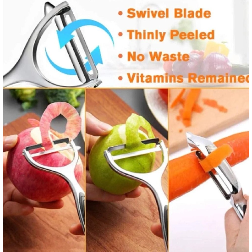 Stainless Steel Vegetable Fruit Peeler With NonSlip Handle Potato Carrot Peeler Set 1