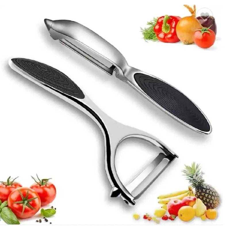 Stainless Steel Vegetable Fruit Peeler With NonSlip Handle Potato Carrot Peeler Set 8