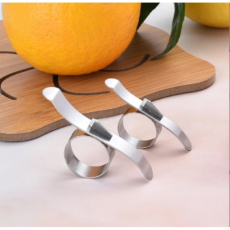 Stainless Steel Citrus Peeler Set Easy Orange Lemon Peeling Tool 0