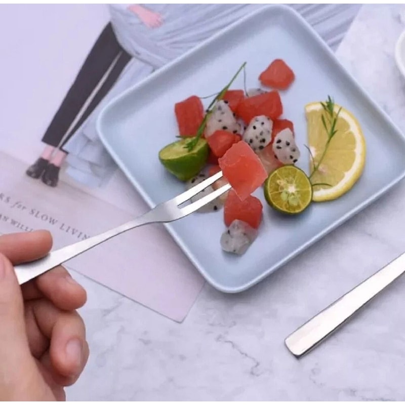 Stainless Steel Mini Forks Set Fruit Forks For Appetizers Desserts 6