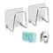 Premium Stainless Steel Sink Sponge Holder Adhesive Kitchen Caddy Organizer Set 9
