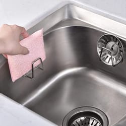 premium stainless steel sink sponge holder adhesive kitchen caddy organizer set