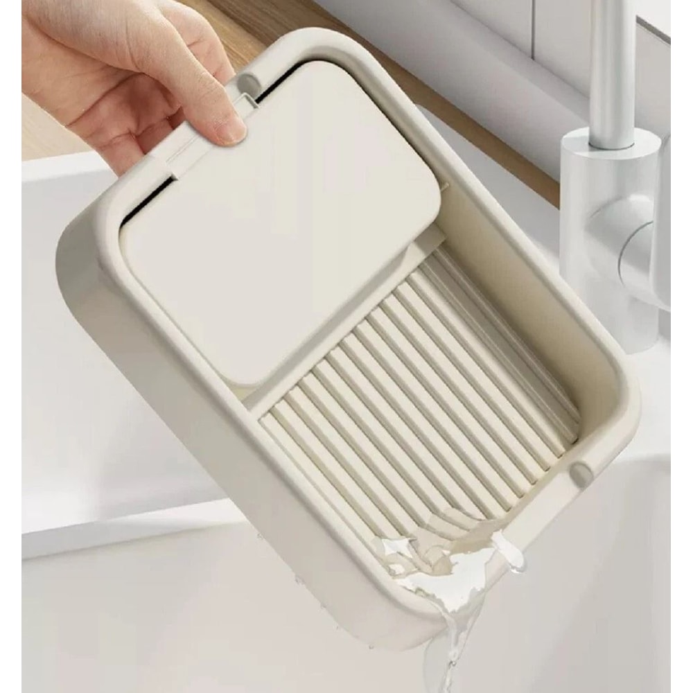 Foldable Pot Lid Spoon Rest Rack Space Saving Kitchen Spatula Ladle Holder 2