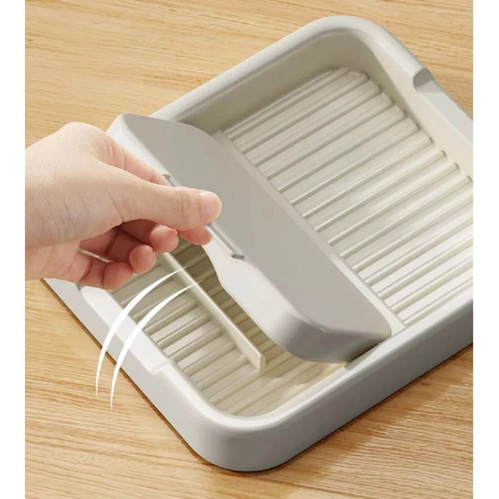 Foldable Pot Lid Spoon Rest Rack Space Saving Kitchen Spatula Ladle Holder 3