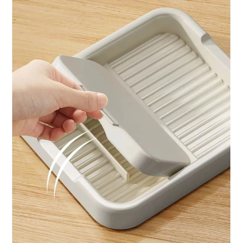 Foldable Pot Lid Spoon Rest Rack Space Saving Kitchen Spatula Ladle Holder 3