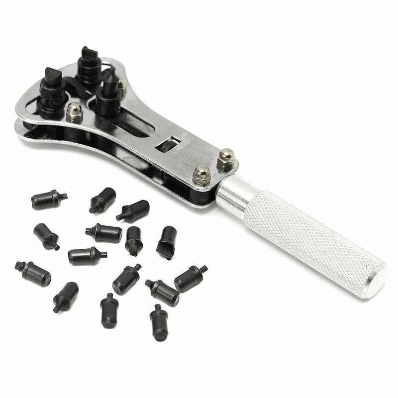 Adjustable Watch Case Opener Tool Precision Watch Repair Back Remover Wrench 6