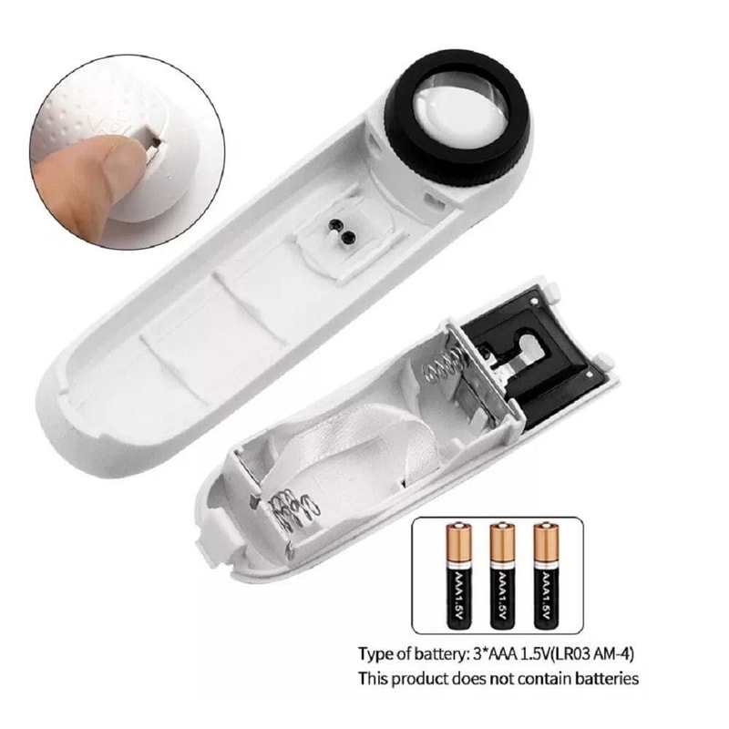 40X LED Jewelers Loupe Magnifier Handheld Lighted Magnifying Glass For Detailed Inspection 1