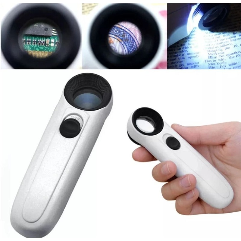 40X LED Jewelers Loupe Magnifier Handheld Lighted Magnifying Glass For Detailed Inspection 6